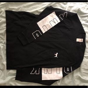 Black PINK logo long sleeve top